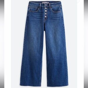 Wide Leg Button Fly Jeans Petite 6P